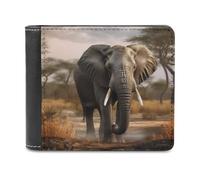 VFMNT Tropical African Elephant Wallet Large Capacity Leather Wallet Phone Clutch Travel Purse for Men Women Gift, white, One Size, Wallet