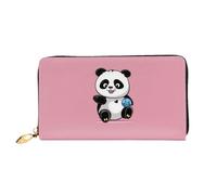 VFMNT Ultra-Slim Leather Bifold Wallet for Women | Long Coin Purse & Credit Card Holder ClutchPanda playing football cartoon