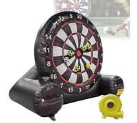 VFMVOYNZ 10ft Inflatable Outdoor Soccer Dart Board Backyard Games, Giant Outdoor Football Kick Dart Board with 8 Pcs Soccer Balls & 370W Blower