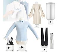 VFMVOYNZ 3-in-1 Hot-Air Iron, Dryer & Garment Refresher, Hands-fr-ee Inflatable Iron with Zip-Type Adjustable Size, Includes Main Unit, Clothing Model + Pants Model + Shoe Rack + Dryer Cover