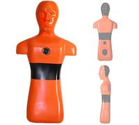 VFMVOYNZ Pool Lifesaving Training Model - Water Rescue Training Dummy, Drowning Prevention Teaching Tools with 3 Water Injection Holes, Quick Water Inlet/Outlet(Orange)