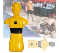 VFMVOYNZ Water Rescue Training Dummy, Drowning Prevention Teaching Tools with 3 Inlet & Outlet Holes, Adults Swimming Pool Rescue Training Equipment(Yellow)