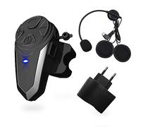 vFound BT-S3 1000m Motorcycle Intercom Helmet Headset Real-Time Communication Systems Handsfree FM Radio Waterproof Bluetooth Intercom for 2 or 3 Riders(1 Pack)
