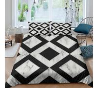 VFQWPYAJN 3D Skin-Friendly Microfibre Geometric patterns Quilt Cover Set All Season Bedding Set with Pillow Shams Modern minimalist Comforter Cover Easy Care for Bedroom Decor Single（140x200cm）
