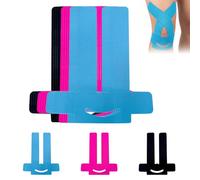 Vfrdsa 12pcs Precut Kinesiology Knee Tape - Waterproof & Extendable Tapes for Knee Pain & Muscle Discomfort Relief | Sports & Daily Activities (Suitable for Athletes & Adults, Knee/Shoulder Support)