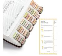 Vfrdsa 151Pcs Bible Tabs Labels - Boho Theme Laminated Bible Index Tabs | Bible Tabs for Study Bible, 2 Sets 75Pcs Large Print Lettering with Alignment Guide Christian Gifts for Women & Men (Boho)