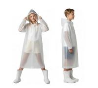 Vfrdsa 2Pack Raincoat for Kids - Thickened Reusable Waterproof Poncho (Rain Poncho Kids with Hoods & Sleeves) | 100% Rain Resistant Rain Coat for School Runs & Outdoor Play (Unisex for Boys & Girls)