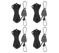 Vfrdsa 4 Pack Tent Guy Ropes - 4m Adjustable Reflective Paracord Rope | Heavy Duty Rope Ratchet with Rope Tensioner for Camping, Hiking, Awning & Grow Lights