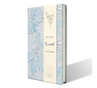Vfrdsa Blue Floral Journal for Women - Pretty Hardcover A5 Notebook, 180° Lay-Flat Lily Flower Diary, Self Love Journal for Note-Taking, Daily Writing & Reflection