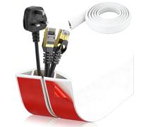 Vfrdsa Floor Cord Cover, 1M Self Adhesive Floor Cable Protector, Flexible Cable Cover for Wires Floor, Cable Trunking, Protect Cables & Prevent Trip Hazards for Home Office Factory Garage