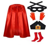 Vfrdsa Kids Super Potato Hero Halloween Costume 5-Piece Set, Vivid Design & Rich Accessories for Dress-Up, Fits Most Kids - Ideal for Halloween Parties, Trick-or-Treating