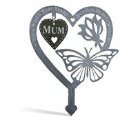 Vfrdsa Mum Memorial Stake - Grave Ornaments, Metal Waterproof Memorial Plaques for Graves, Memorial Garden Ornaments, Fade & Rust Resistant Butterfly Flower Design for Mum