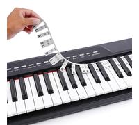 Vfrdsa Piano Notes Guide Practice Aids for Beginner - Removable Piano Keyboard Stickers | Silicone Piano Keyboard Note Labels, No Residue, Reusable for 61-Key Standard Full-Size Keyboards
