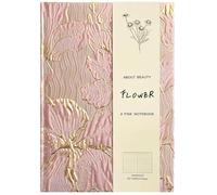 Vfrdsa Pink Floral Journal for Women - Pretty Hardcover A5 Notebook, 180° Lay-Flat Lily Flower Diary, Self Love Journal for Note-Taking, Daily Writing & Reflection