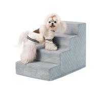 Vfrog Dog Stairs for Small Dogs, 44.5 cm High, 4-Tier Dog Stairs for Bed and Couch with High Density Foam, Non-Slip Pet Stairs for Dog and Cat, Pet Stairs with Washable