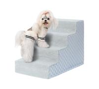 Vfrog Dog Stairs for Small Dogs, 44.5 cm High, 4-Tier Dog Stairs for Bed and Couch with High Density Foam, Non-Slip Pet Stairs for Dog and Cat, Pet Stairs with Washable