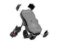 VFRTAAZ Bicycle Phone Holder Motorcycle Mobile Mount With QC 3.0 USB Qi Wireless Charger For Scooter Motorbike Smartphone Support Bracket Cell Phone Handlebar Mounts(With QC3.0 Charger)