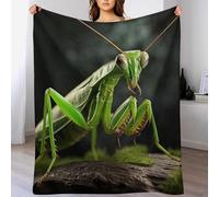 VFSAfiwaf Praying Mantis Throw Blanket, Super Soft Warm Throw Blanket for Couch, Sofa, Chair, Bed - Extra Cozy, Machine Washable, Comfortable Home Decor,（100×130cm）