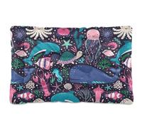 Vftphvr Dog Cat Bed Mat for Small Medium Pets, Soft Crate Pad Mattress Cushion No Slip Sleeping Kennel Mat Washable & Dry 36x24 inch Print Colorful Underwater Killer Whale Sea Turtle Shark