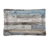 Vftphvr Dog Cat Bed Mat for Small Medium Pets, Soft Crate Pad Mattress Cushion No Slip Sleeping Kennel Mat Washable & Dry 36x24 inch Print Retro Wooden Wood Vintage Planks