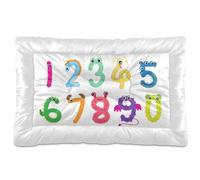 Vftphvr Dog Cat Bed Mat for Small Medium Pets, Soft Crate Pad Mattress Cushion No Slip Sleeping Kennel Mat Washable & Dry 36x24 inch Print Monsters Numerals Number Colorful On White