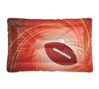 Vftphvr Dog Cat Bed Mat for Small Medium Pets, Soft Crate Pad Mattress Cushion No Slip Sleeping Kennel Mat Washable & Dry 36x24 inch Print American Football Against Swirling Red Sky