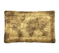 Vftphvr Dog Cat Bed Mat for Small Medium Pets, Soft Crate Pad Mattress Cushion No Slip Sleeping Kennel Mat Washable & Dry 36x24 inch Print Ancient Map of The World Vintage