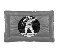 Vftphvr Dog Cat Bed Mat for Small Medium Pets, Soft Crate Pad Mattress Cushion No Slip Sleeping Kennel Mat Washable & Dry 24x18 inch Print Astronaut Pose on The Moon