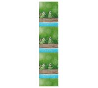 Vftphvr PVC Skateboard Grip Tape, Non-Slip Longboard Scooter Sticky Grip Tape, Sand Paper Sturdy Sheet Adhesive Sticker 10" x 44" Print Three Green Frogs on The Log Yellow Flowers Green