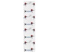 Vftphvr PVC Skateboard Grip Tape, Non-Slip Longboard Scooter Sticky Grip Tape, Sand Paper Sturdy Sheet Adhesive Sticker 9" x 33" Print French Trendy Scandinavian Dog