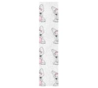 Vftphvr PVC Skateboard Grip Tape, Non-Slip Longboard Scooter Sticky Grip Tape, Sand Paper Sturdy Sheet Adhesive Sticker 10" x 44" Print French Bulldog Puppy with Pink Gum White Pattern