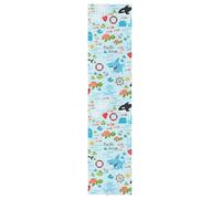 Vftphvr PVC Skateboard Grip Tape, Non-Slip Longboard Scooter Sticky Grip Tape, Sand Paper Sturdy Sheet Adhesive Sticker 9" x 33" Print Sharks Fishes Octopus Sea Turtle Underwater Life