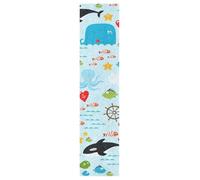 Vftphvr PVC Skateboard Grip Tape, Non-Slip Longboard Scooter Sticky Grip Tape, Sand Paper Sturdy Sheet Adhesive Sticker 10" x 44" Print Sharks Fishes Octopus Sea Turtle Underwater Life Design