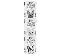 Vftphvr PVC Skateboard Grip Tape, Non-Slip Longboard Scooter Sticky Grip Tape, Sand Paper Sturdy Sheet Adhesive Sticker 10" x 44" Print French Bulldog Heads Seamless Black White