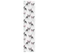 Vftphvr PVC Skateboard Grip Tape, Non-Slip Longboard Scooter Sticky Grip Tape, Sand Paper Sturdy Sheet Adhesive Sticker 9" x 33" Print French Bulldog with Pink Glasses On White