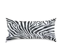 Vftphvr Silky Satin Pillowcase, Cooling Silk Pillow Cover Soft Bed Pillow Cases for Hair and Skin, King Size 20x40 in Print Zebra Skin Animal Texture