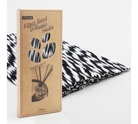 VFULIE 100 Pieces Reed Diffuser Sticks, Natural Wood Rattan Reed Sticks Aroma Diffuser Sticks Replacement for Aroma Fragrance Essential Oil Diffuse (spiral black and white)