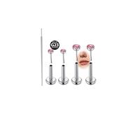 VFUN 18G 16G Titanium Threadless Flat Back Earrings Tiny Cz Nose Studs Tragus Helix Conch Cartilage Lobe Earrings Medusa Labret Snake Bite Monroe Lip Ring Piercing Jewelry For Women Men