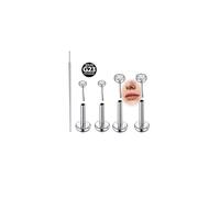 VFUN 18G 16G Titanium Threadless Flat Back Earrings Tiny Cz Nose Studs Tragus Helix Conch Cartilage Lobe Earrings Medusa Labret Snake Bite Monroe Lip Ring Piercing Jewelry For Women Men