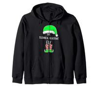VFX Christmas Technical Artist Elf Matching Visual Effects Zip Hoodie