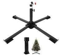 VFZILH Metal Christmas Tree Stand, 3 Sizes Diameter, Universal Artificial Christmas Tree Holder for 60 to 280 cm, Robust Christmas Tree Base, Foldable Stand for Christmas Tree up to 50 kg