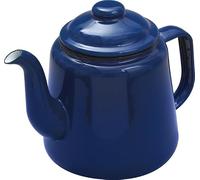 VG® Falcon Enamel Teapot with Handle & Lid Traditional 1.2 Litre 12cm Campers, Everyday Use Unbreakable Stove Top Kettle Rugged Beautiful Functional Blue Serving Teapot for Two