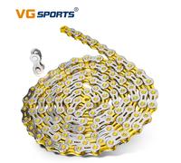VG Sports 8 9 10 11 12 Speed Velocidade Bicycle Chain 8s 9s 10s 11s 12s EL Half Hollow MTB Mountain Road Bike Chains Bike Parts 10s el silver
