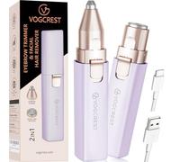 VG VOGCREST Eyebrow Hair Trimmer: Rechargeable Facial Hair Removal Device for Removing Unwanted Peach Fuzz from Lips Chin Neck As Well As Shaping Eyebrows