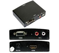 VGA & 2 RCA Audio To HDMI Converter 1080P Cable Adapter Device Laptop/PC to TV