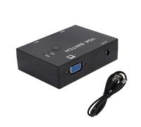 VGA Switch 2 in 1 Out, Video Sharing Adapter Splitter VGA Switcher Amplifier for Computer, PC, Laptop, Desktop, Monitor