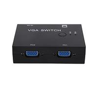 VGA Switcher 2 Input 1 Output Multi - Computer Host Converter, VGA Video Box for Dual PC to Single Monitor or Projector, Plug - and - Play with USB Power, ABS