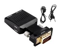 VGA To HD Adapter - VGA Male To HD Adapter - Plug-And-Play with 3.5mm Cable Connector With Audio-Supported 1080P High-Speed Output for Projector Presentations Home Theater