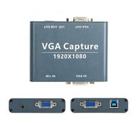 VGA to USB 2.0 Capture Card,Video Capture Device with VGA Loopout,HD 1080p for Live Broadcast,Laptops, Monitors,Video Conferencing and Games