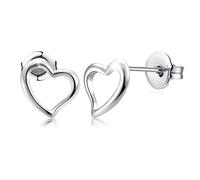 VGACETI Titanium Earrings, Hypoallergenic Stud Earrings for Women Men Sensitive Ears Star/Moon/Lightning Bolt/Open Heart Premium High Polished (Shiny Grey), 6.8 mm, Titanium, no